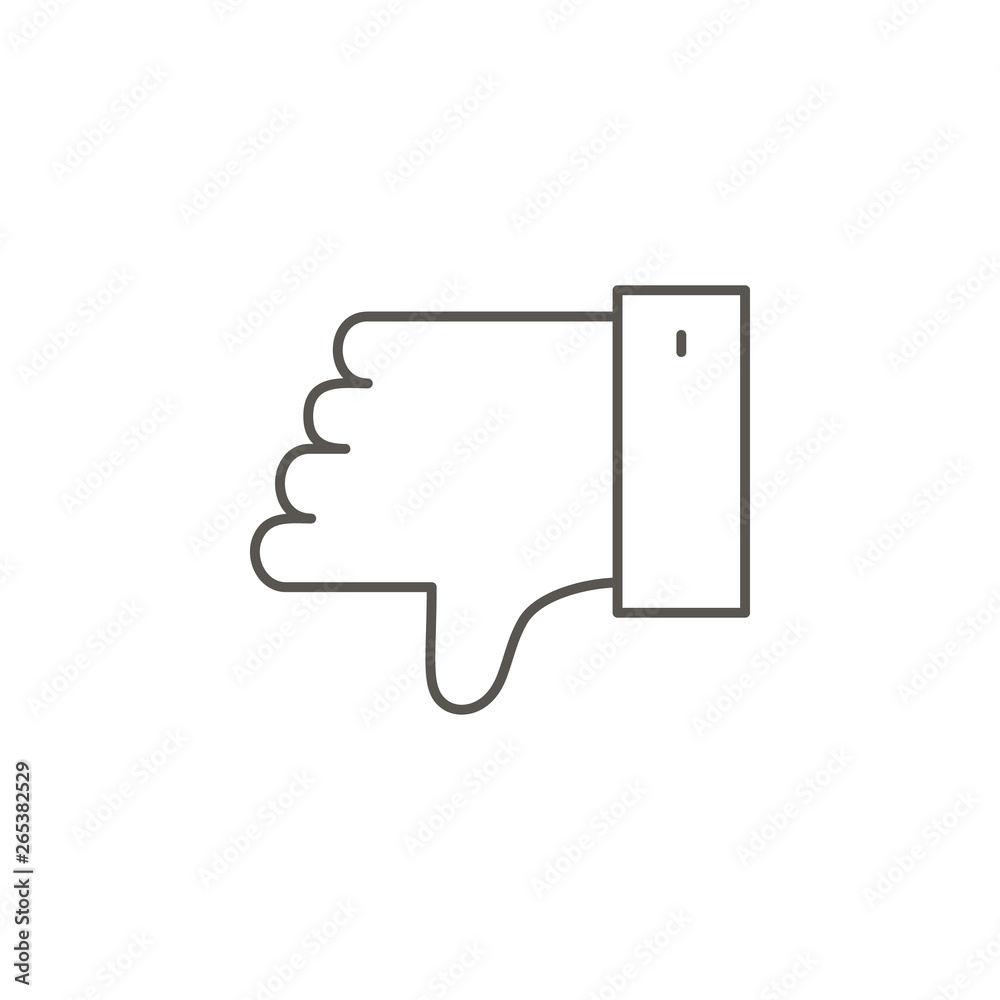 Dislike, arm vector icon. Element of simple icon for websites, web design, mobile app, info graphics. Thick line icon for website design and development