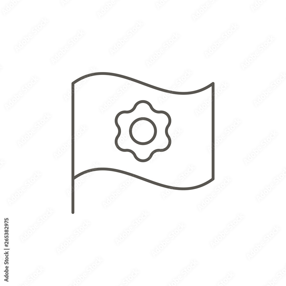 Flag, settings vector icon. Element of simple icon for websites, web design, mobile app, info graphics. Thick line icon for website design and development Flag, settings vector icon. Element of simple icon for websites, web design, mobile app, info graphics. Thick line icon for website design and development