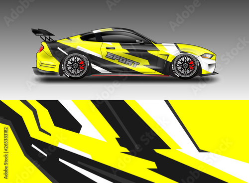 Livery decal car vector   supercar  rally  drift . Graphic abstract stripe racing background . File ready to print and editable .