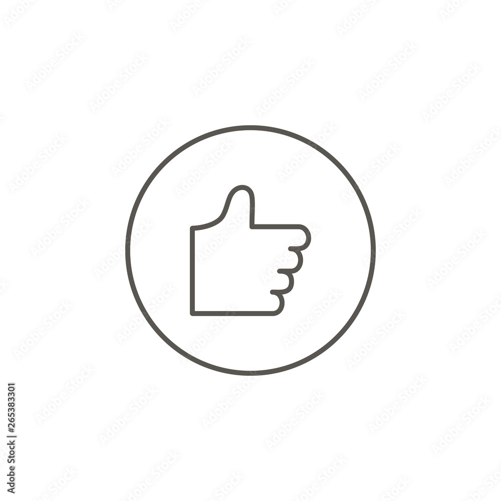 Like, circle vector icon. Element of simple icon for websites, web design, mobile app, info graphics. Thick line icon for website design and development Like, circle vector icon. Element of simple icon for websites, web design, mobile app, info graphics. Thick line icon for website design and development