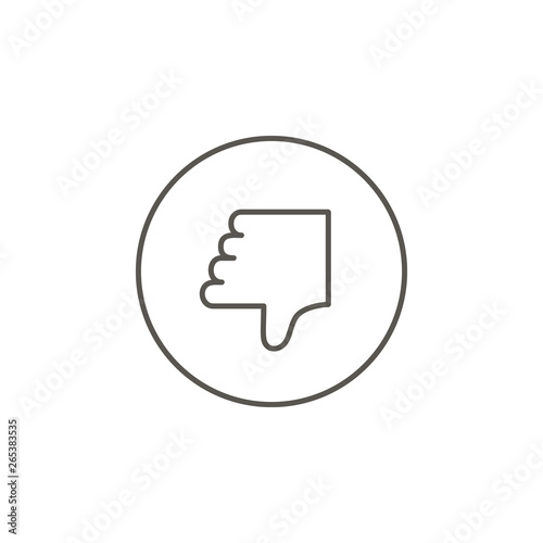 Circle, dislike vector icon. Element of simple icon for websites, web design, mobile app, info graphics. Thick line icon for website design and development