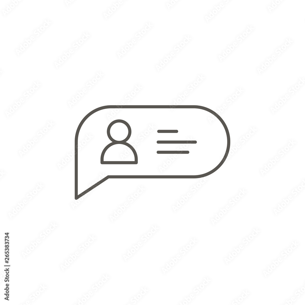 Human, bubble, chat, profile, user vector icon. Element of simple icon for websites, web design, mobile app, info graphics. Thick line icon for website design and development Human, bubble, chat, profile, user vector icon. Element of simple icon for websites, web design, mobile app, info graphics. Thick line icon for website design and development