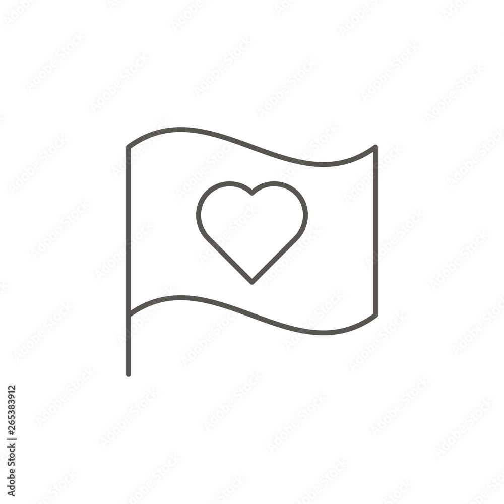 Flag, heat vector icon. Element of simple icon for websites, web design, mobile app, info graphics. Thick line icon for website design and development Flag, heat vector icon. Element of simple icon for websites, web design, mobile app, info graphics. Thick line icon for website design and development