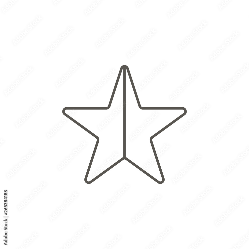 Star, half, rate vector icon. Element of simple icon for websites, web design, mobile app, info graphics. Thick line icon for website design and development Star, half, rate vector icon. Element of simple icon for websites, web design, mobile app, info graphics. Thick line icon for website design and development