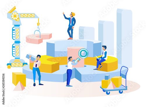 Business Workflow Data Processing Metaphor Banner