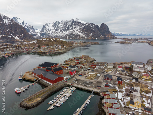 Reine Rorbuer fishing vaillage in Lofoten, Norway photo