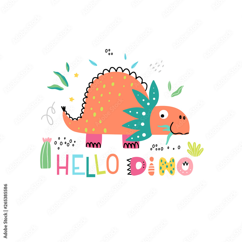 Cute dinosaur illustration for kids Cute dinosaur illustration for kids