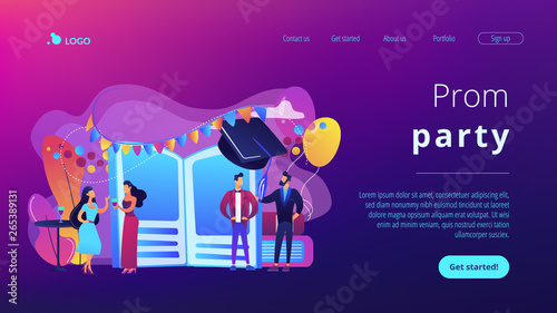 Website vibrant violet landing web page template.