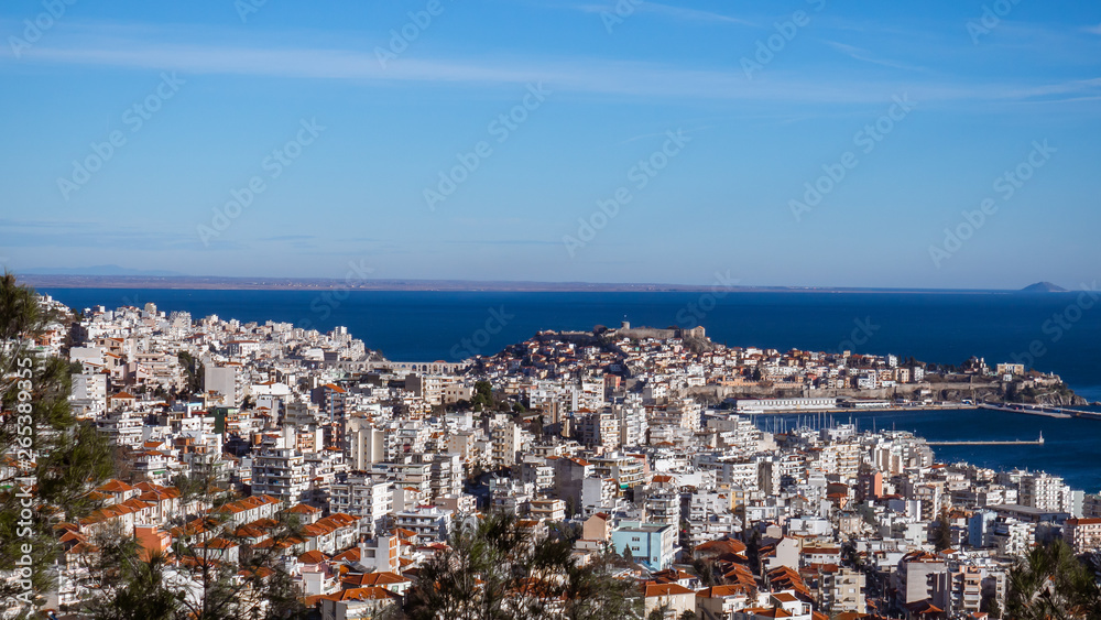 Overlooking the city of Kavala, Greece