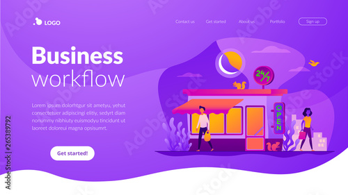 24 7 service, business time schedule, extended working hours and any time available service. Website homepage interface UI template. Landing web page with infographic concept hero header image.