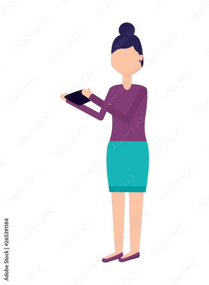 woman using mobile