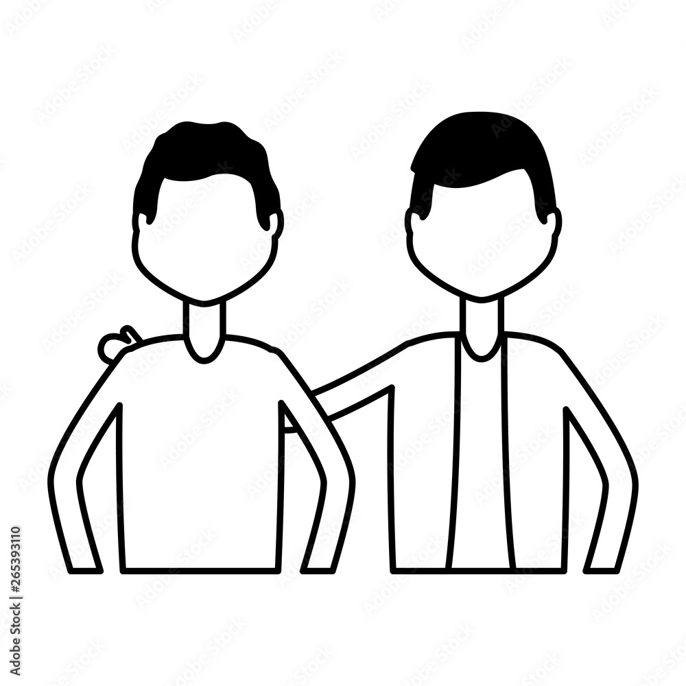 Fototapeta premium men characters portrait