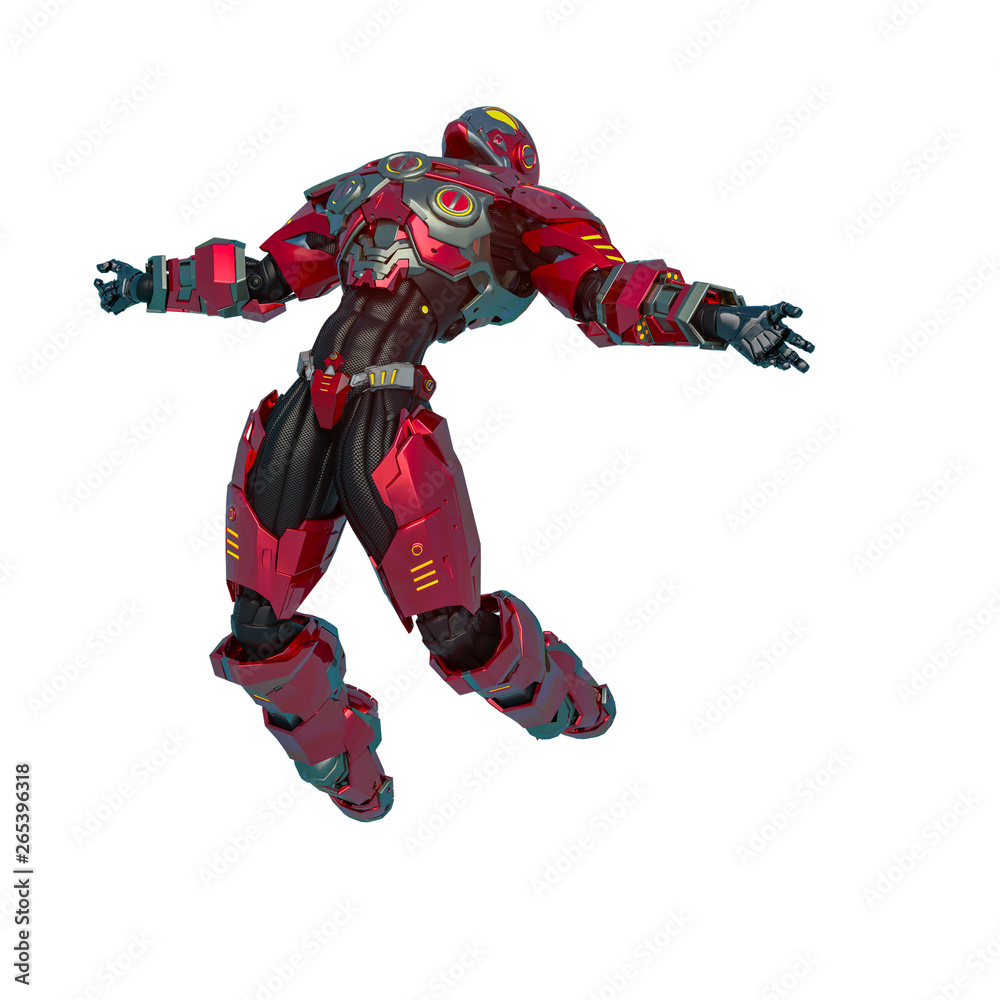knight vision in a sci fi outfit in a white background knight vision in a sci fi outfit in a white background