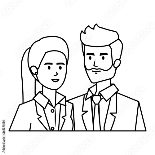 Wallpaper Mural business couple avatars characters Torontodigital.ca