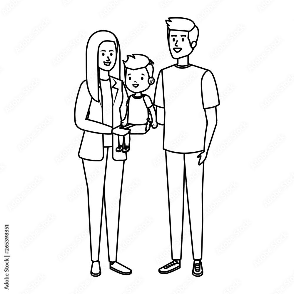 parents couple with son characters parents couple with son characters