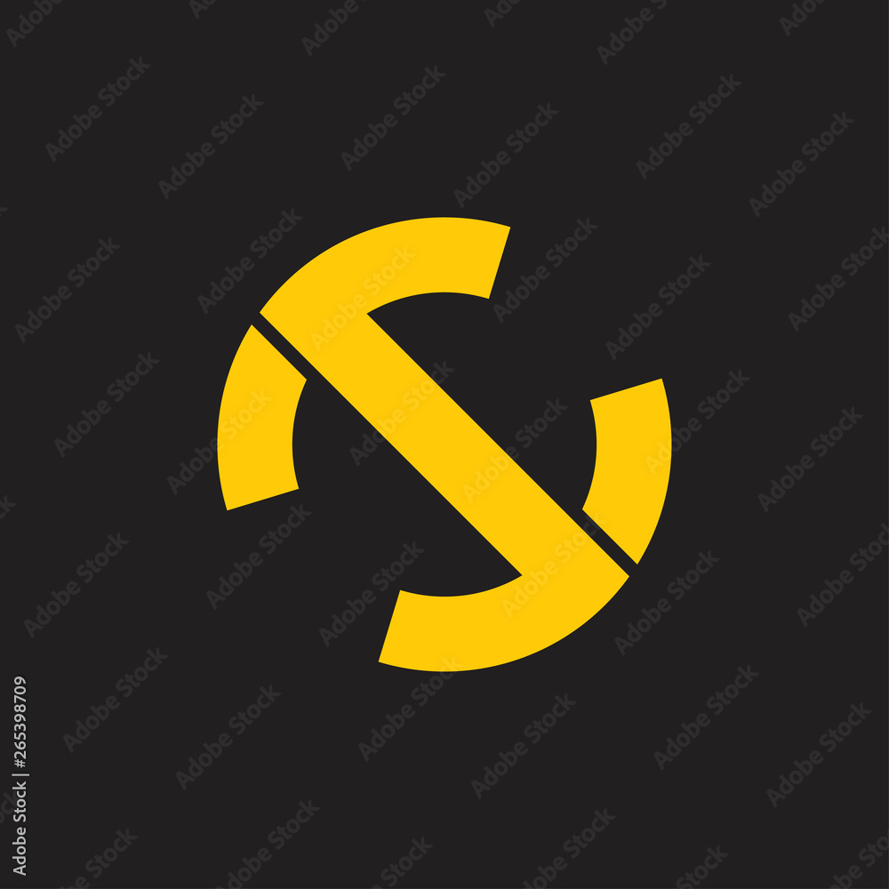 abstract letter sh simple geometric logo vector abstract letter sh simple geometric logo vector