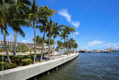 Water skyline view of downtown West Palm Beach, Florida, USA. © Jillian Cain