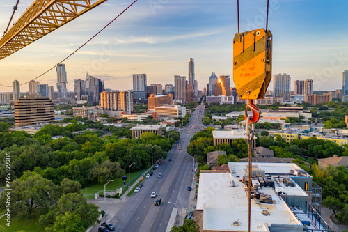Obraz na płótnie Austin Aerial Skyline w salonie