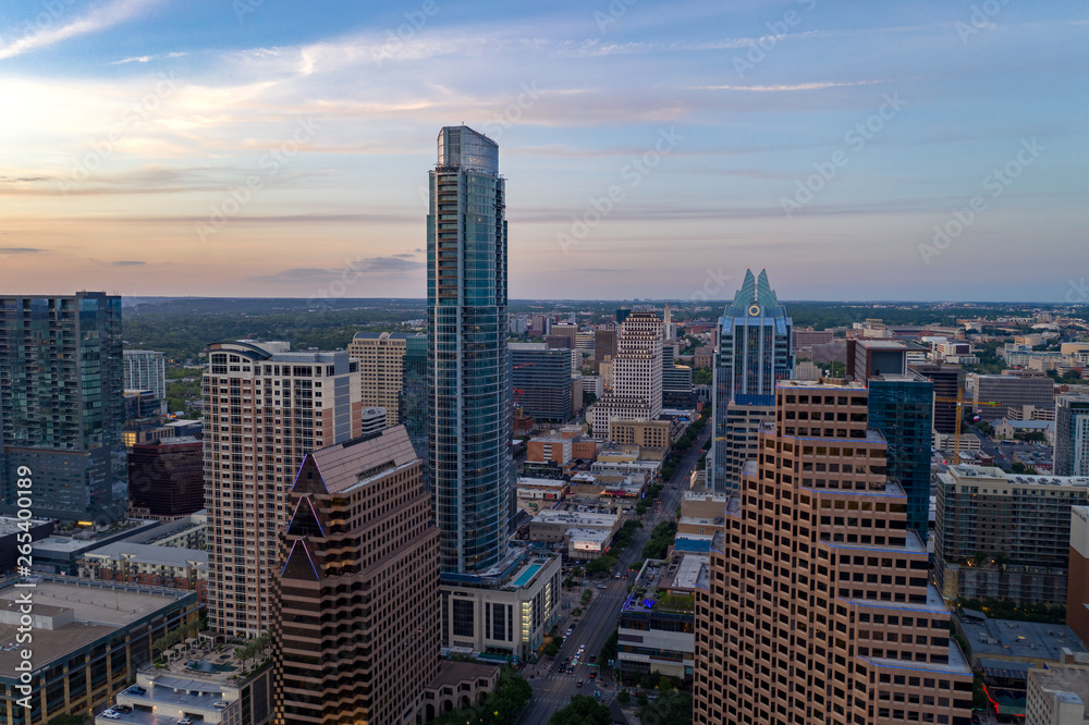 Obraz premium Austin Aerial Skyline