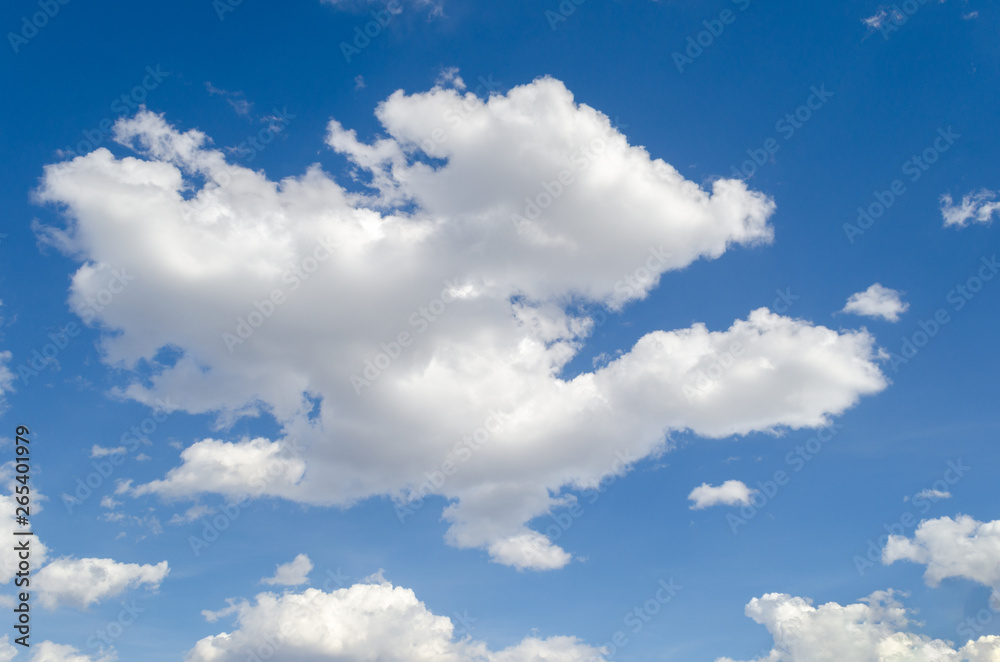 white cloud like a dragon against a blue sky. Background
