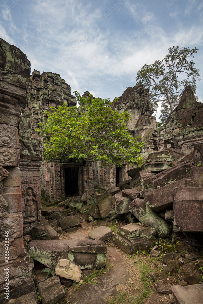 The incredibly beautiful Preah Khan temple ruins at Angkor, Siem Reap, Cambodia