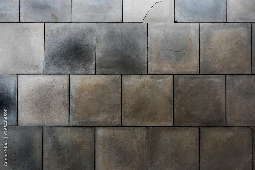 Gray tiled wall