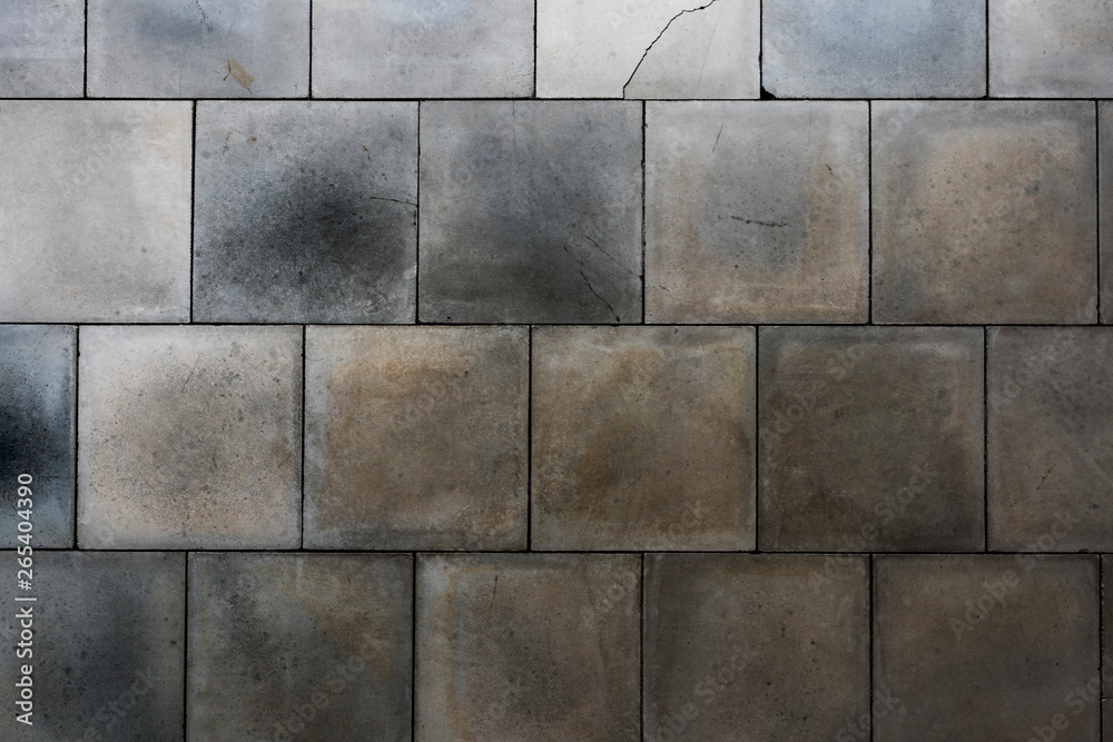 Gray tiled wall Gray tiled wall