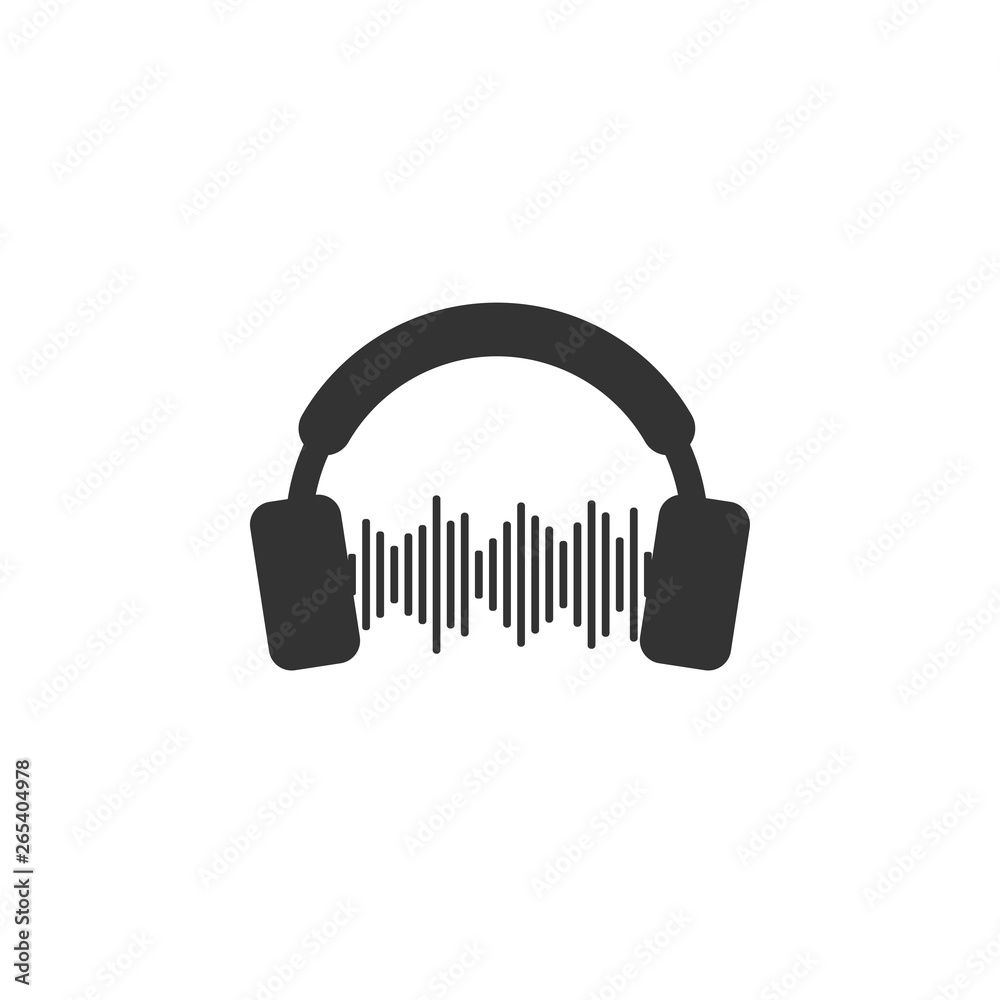 Headphone icon design template vector Headphone icon design template vector