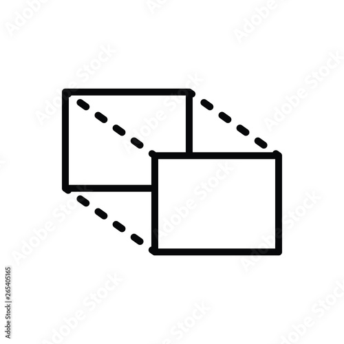 Black line icon for proportions