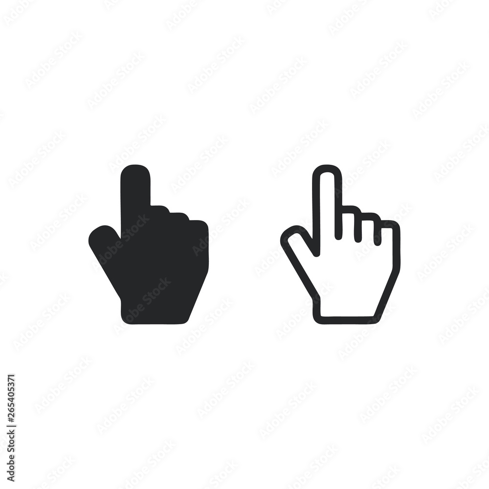 Obraz premium Hand symbol on white background