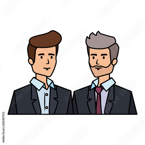 couple of businessmen avatars characters