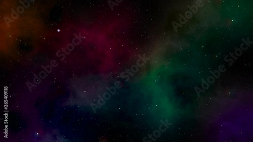 Wallpaper Mural Glittering Sparkling Starfield with Colorful Chroma Nebulae Slowly Panning Toward Center with Stars Flyby 4K UHD @ 60fps Torontodigital.ca