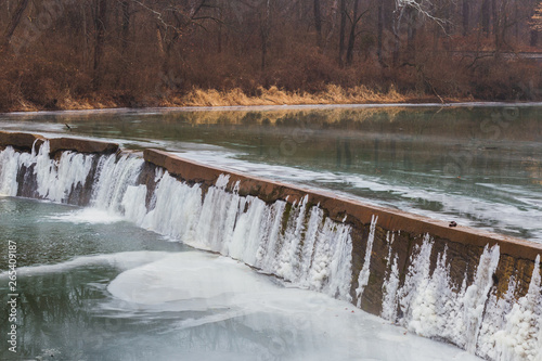 frozen waterfall winter