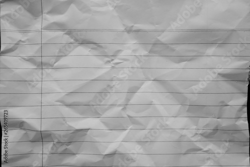 crumpled notebook paper texture background