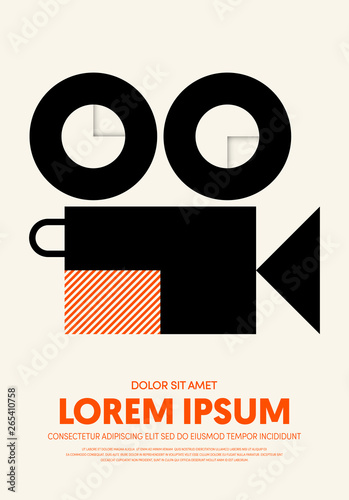 Movie and film poster modern vintage retro style