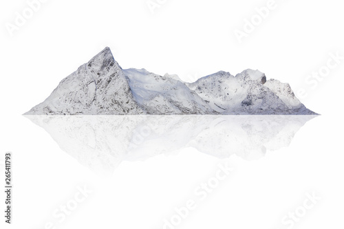 Mountain snow isolated