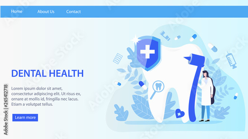 Dental Health Woman Dentist with Drill Tooth