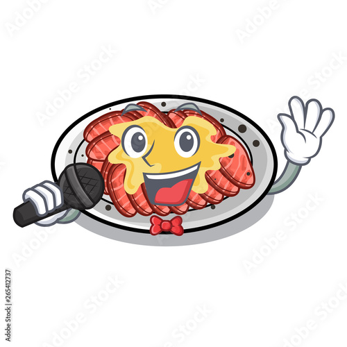Singing carpaccio isolated with in the mascot