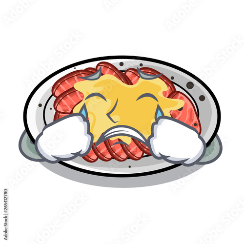 Crying carpaccio isolated with in the mascot