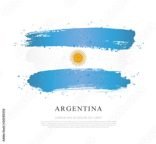 Flag of Argentina. Vector illustration on white background.