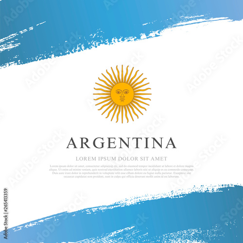 Flag of Argentina. Vector illustration. Independence Day.