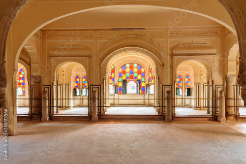 Interior of Hawa Mahal palace is Palace of Winds in Jaipur. India