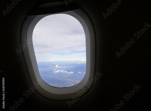 View from the plane window in Europe