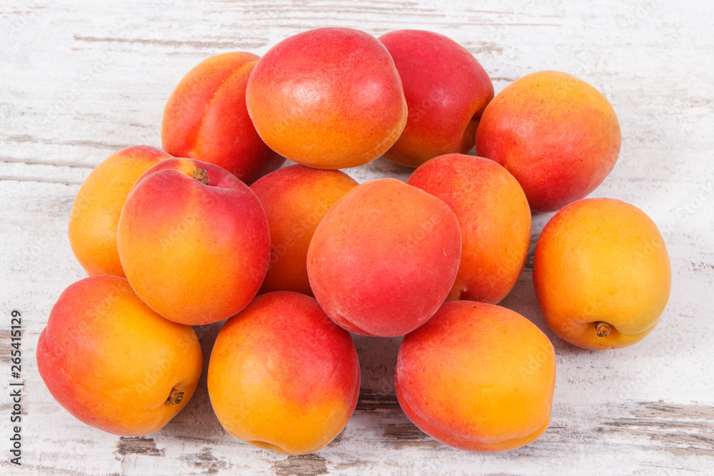 Fresh apricot as healthy snack or dessert containing vitamins