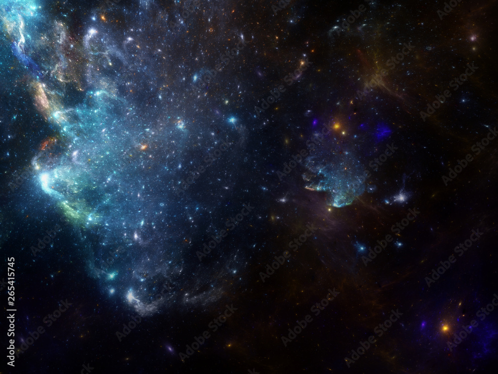 Deep spcae background with nebula and galaxies Deep spcae background with nebula and galaxies
