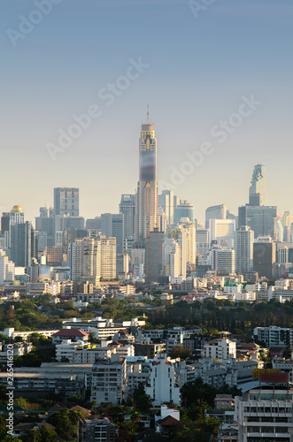 Daylight scene of Bangkok skyline