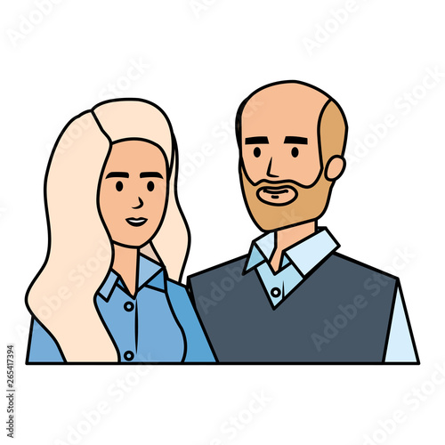 business couple avatars characters