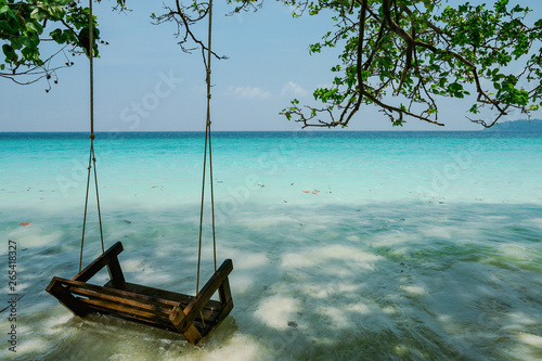 Sea view from tropical beach Cock Burn Island, Myanmar