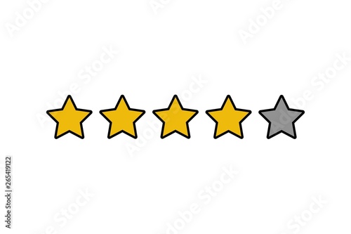 five stars icon. vector illustration