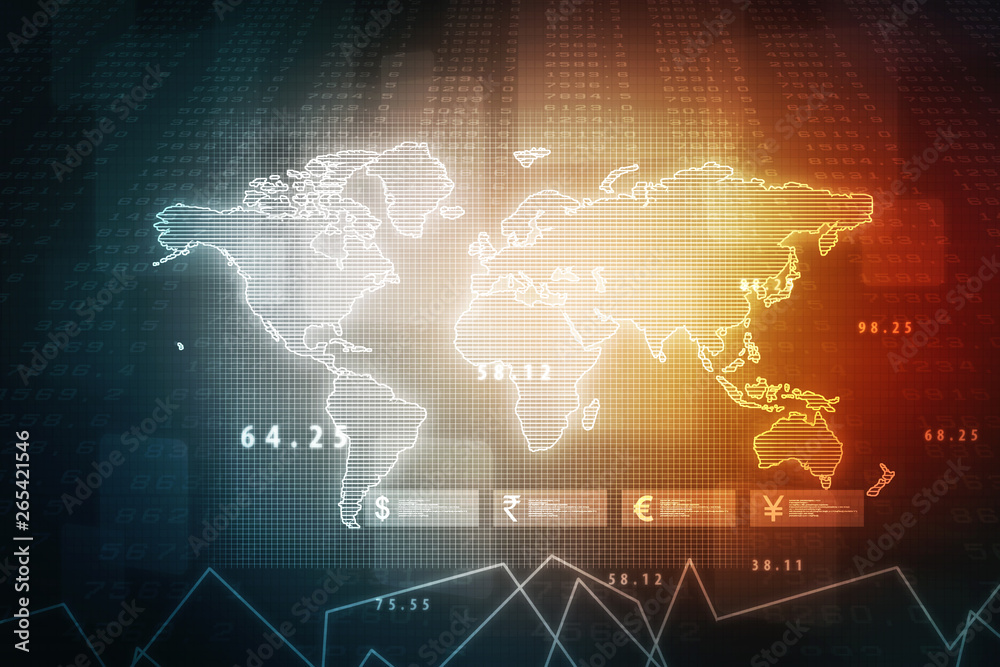 2d illustration world map abstract background 2d illustration world map abstract background